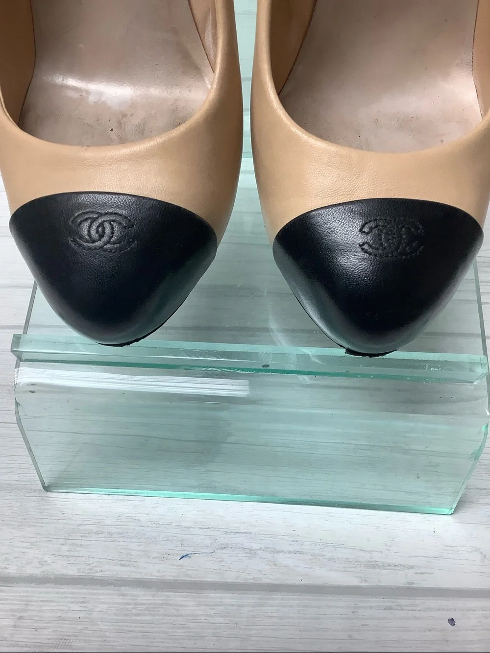 CHANEL two-tone pumps